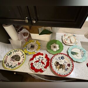 Anthropologie Multicolor Patterned Dinnerware Set